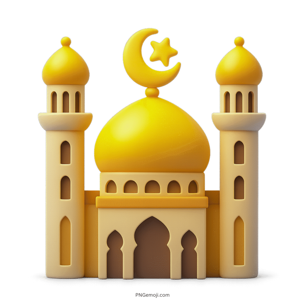 Mosque Emoji Colorful 3D PNG, Transparent, ClipArt โ emojigit.com