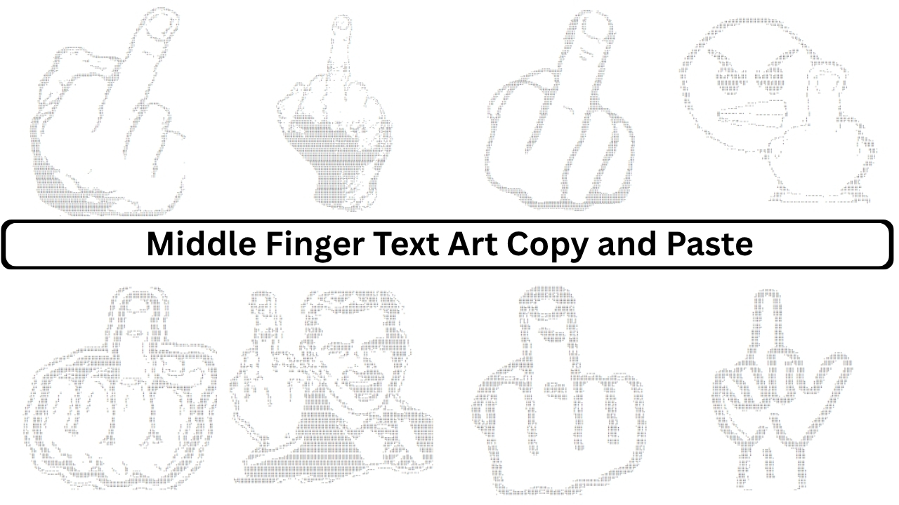 ASCII middle finger text art for copy and paste in creative messages